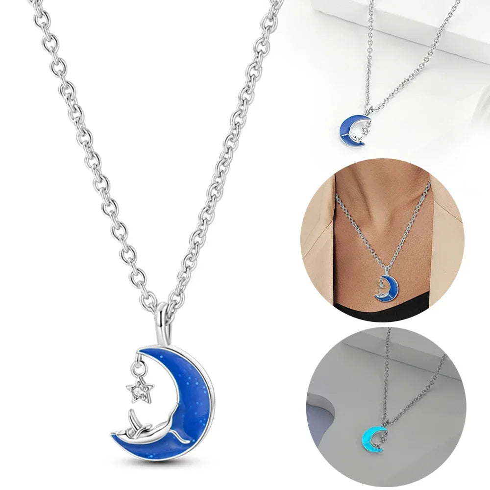 S925 Silver Pearl Pendant Necklace - Heart Shaped
