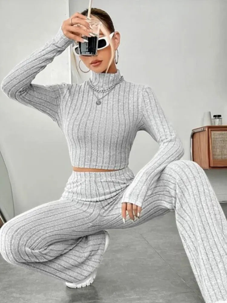 Sculpt Flare Cropped Set | Modern Streetwear