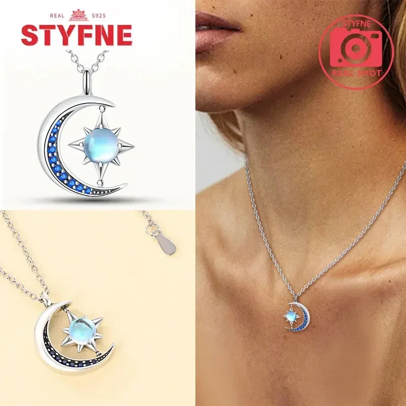 S925 Silver Pearl Pendant Necklace - Heart Shaped
