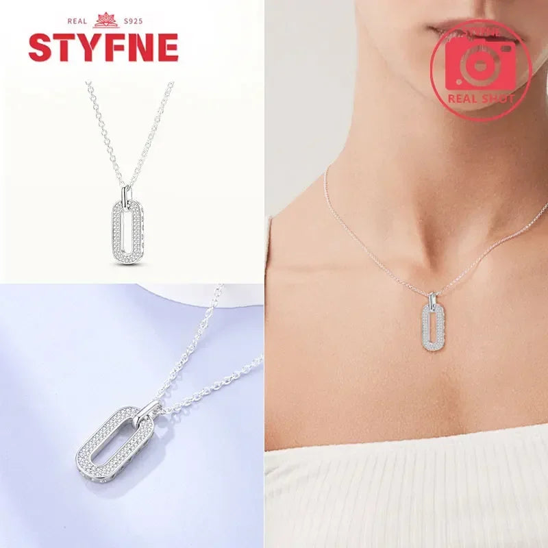 S925 Silver Pearl Pendant Necklace - Heart Shaped