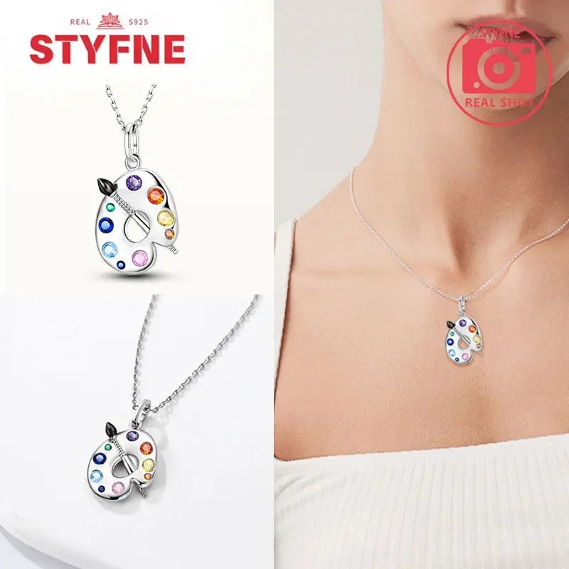 S925 Silver Pearl Pendant Necklace - Heart Shaped