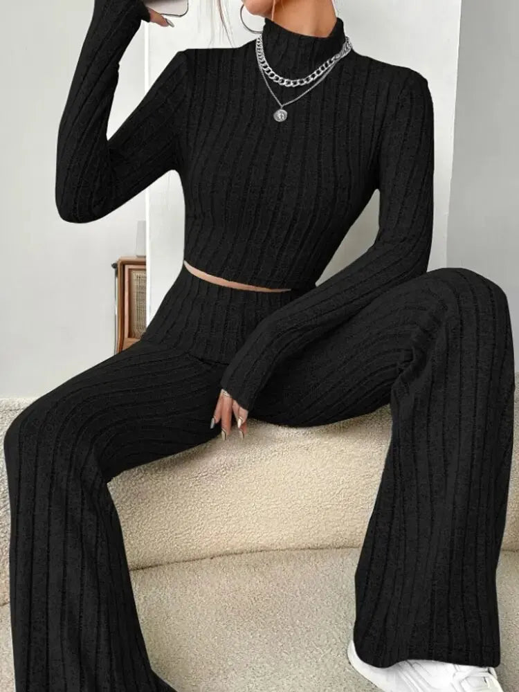 Sculpt Flare Cropped Set | Modern Streetwear