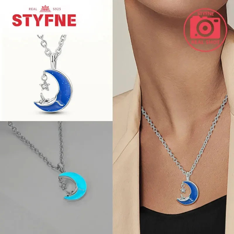 S925 Silver Pearl Pendant Necklace - Heart Shaped