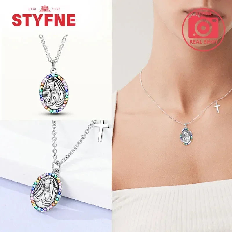 S925 Silver Pearl Pendant Necklace - Heart Shaped
