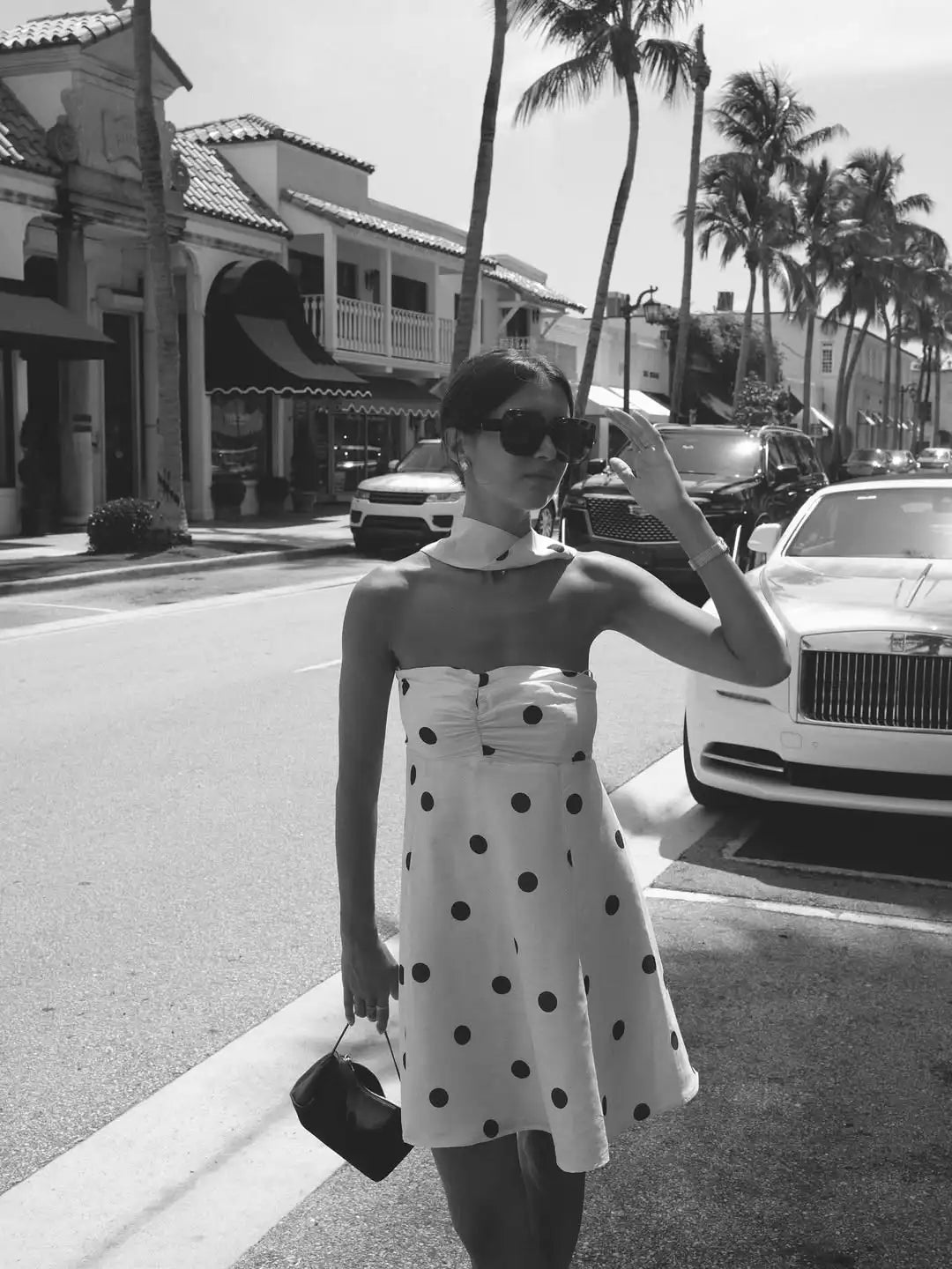 Ticketsx Polka Dot Dress Women's Sexy Scarf One Shoulder Backless Pleated Strapless Mini Dress Female Summer Luxury Loose Dress