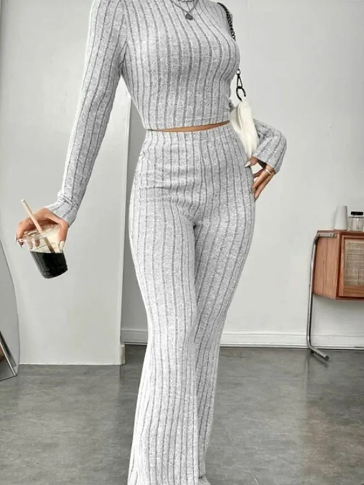 Sculpt Flare Cropped Set | Modern Streetwear