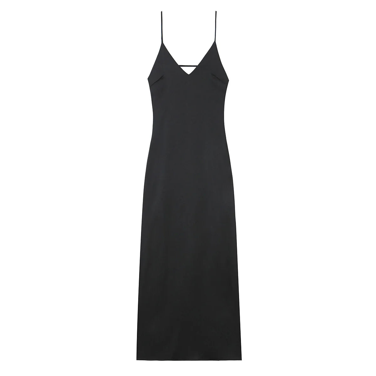 Elegant Yellow Summer Maxi Dress – Sleeveless V-Neck with Spaghetti Straps