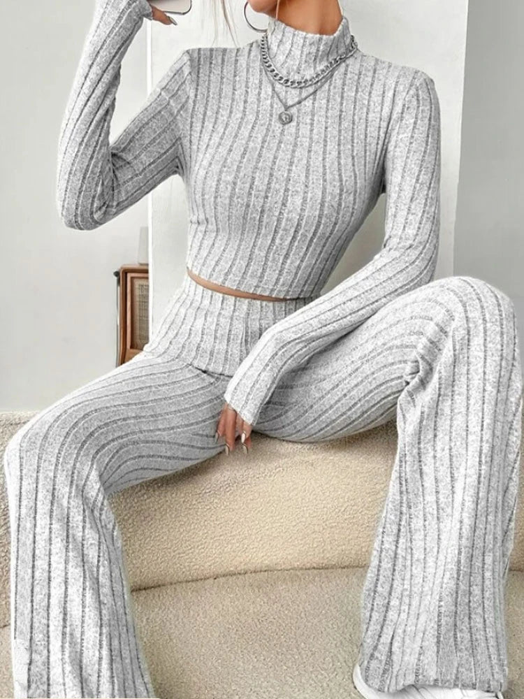 Sculpt Flare Cropped Set | Modern Streetwear