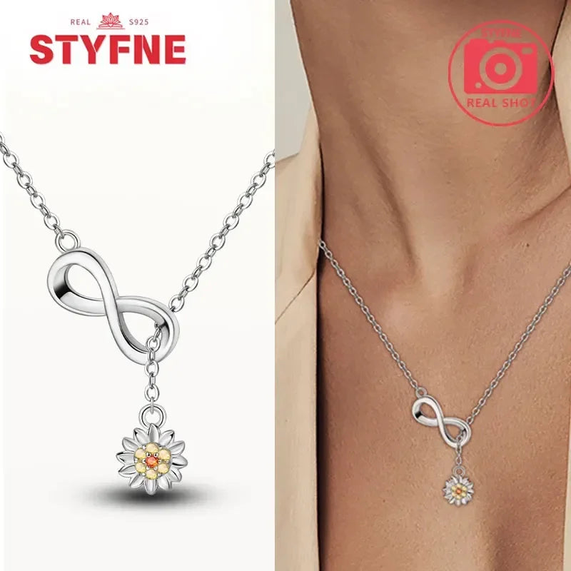 S925 Silver Pearl Pendant Necklace - Heart Shaped
