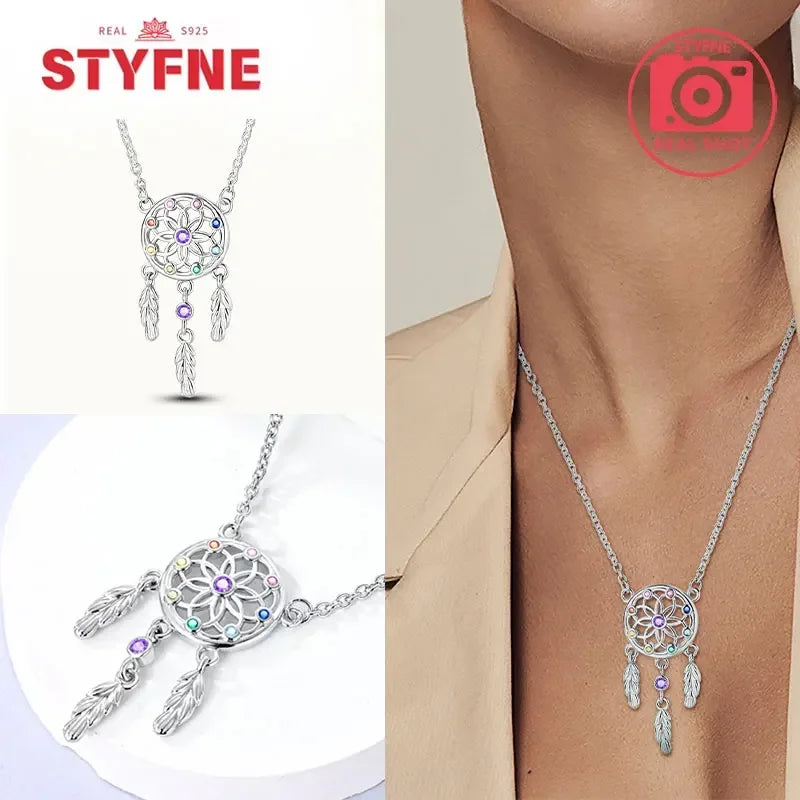 S925 Silver Pearl Pendant Necklace - Heart Shaped