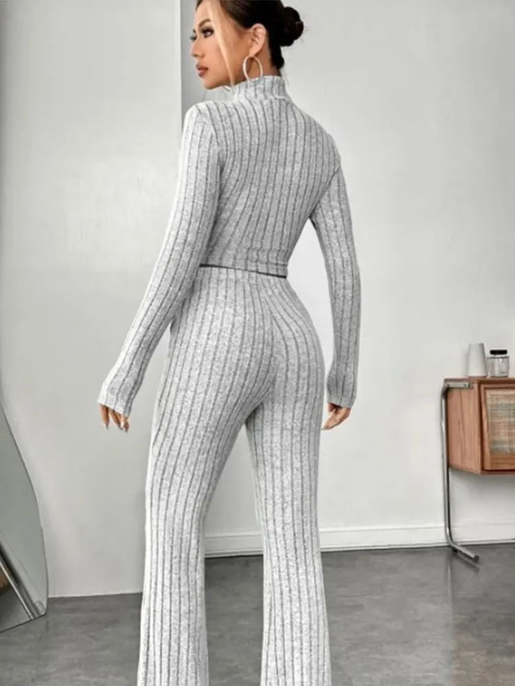 Sculpt Flare Cropped Set | Modern Streetwear