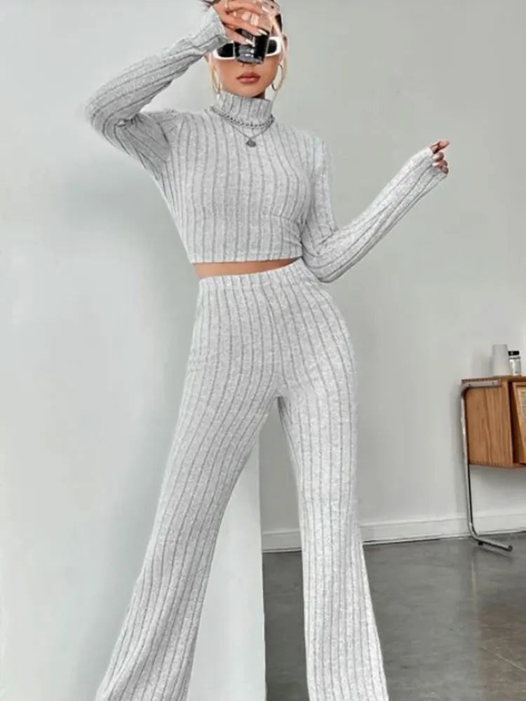 Sculpt Flare Cropped Set | Modern Streetwear